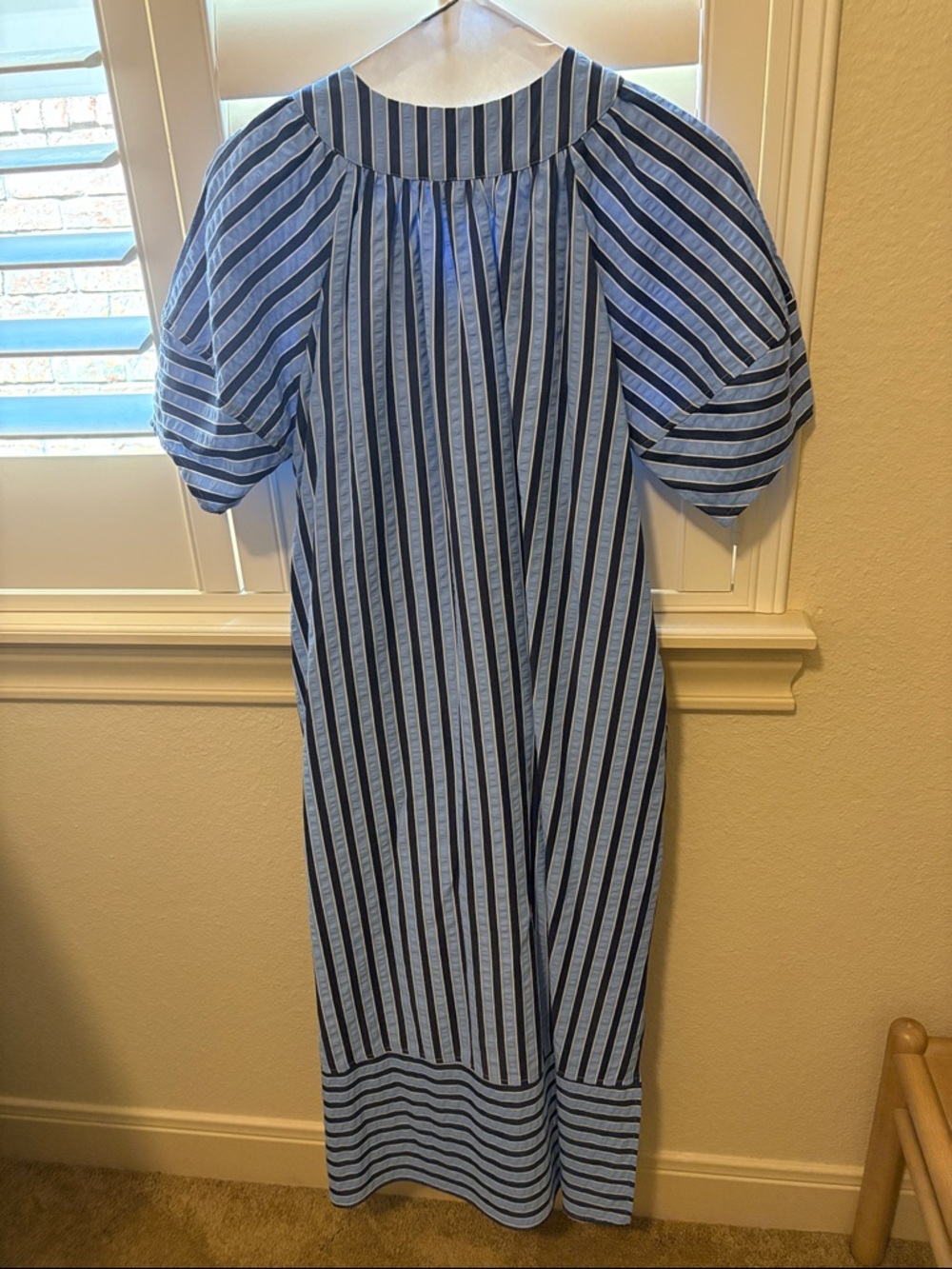 entro Blue and Navy Striped Midi Dress - Picture 2 of 2
